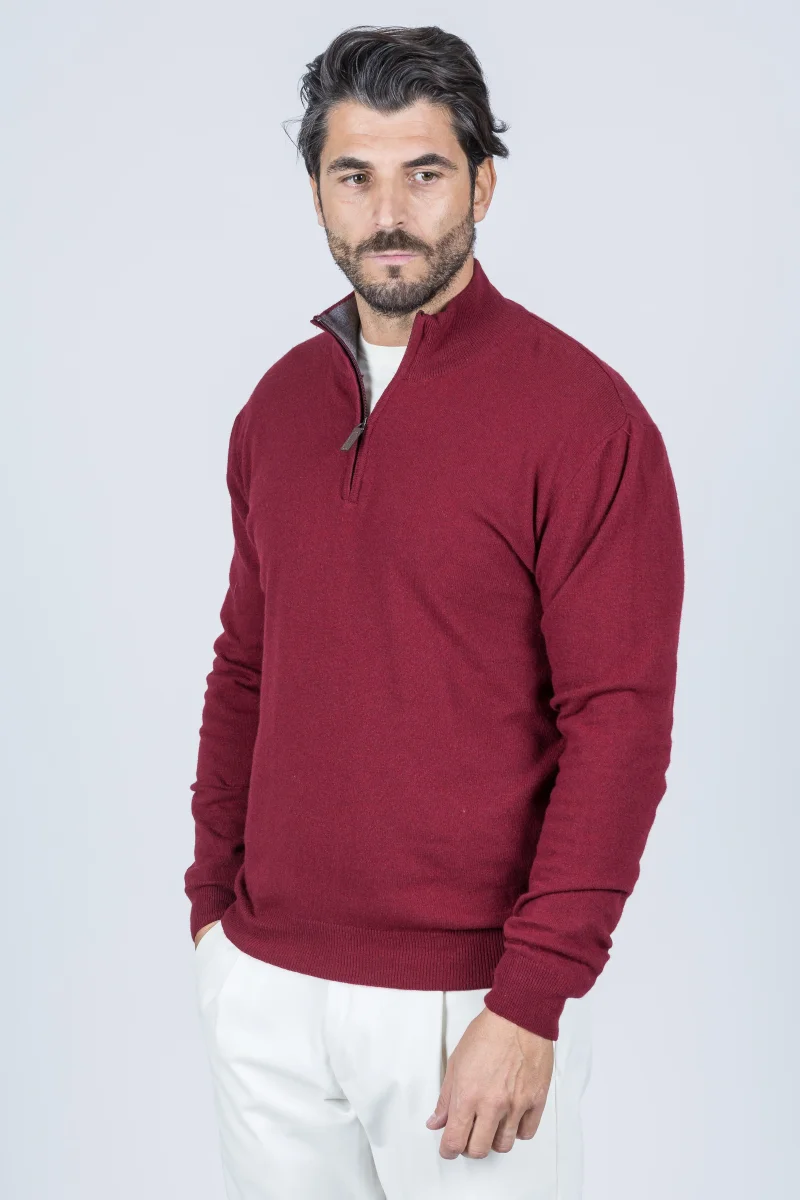 MAGLIA MISTO CASHMERE MEZZA ZIP - immagine 8