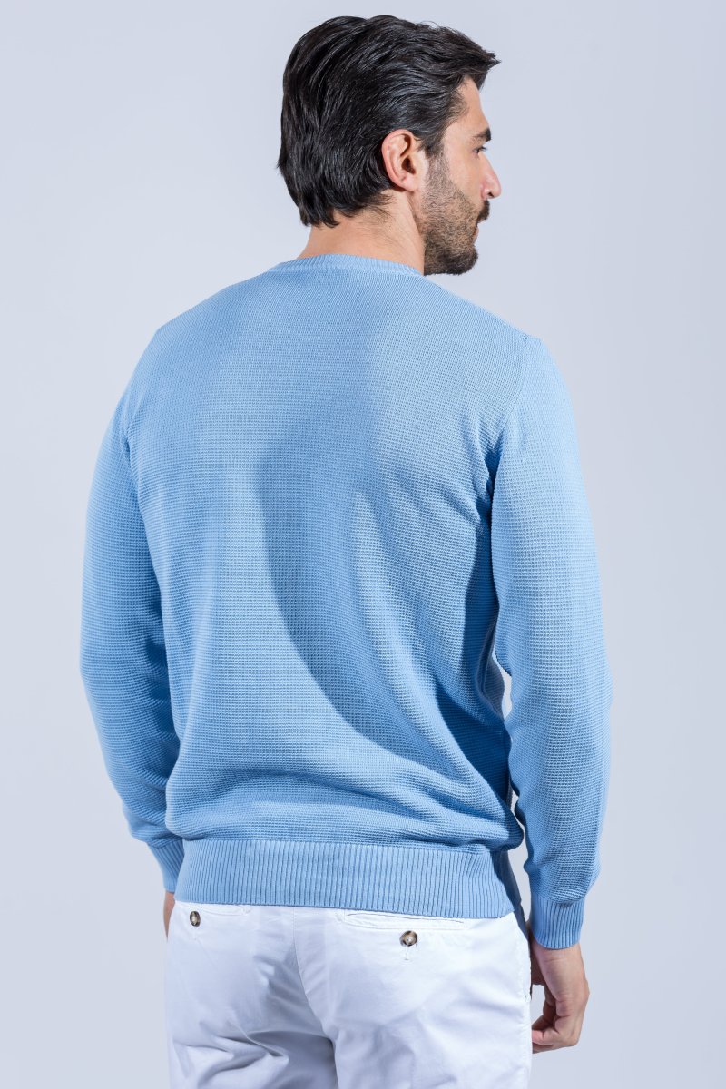 MAGLIA GIROCOLLO COTONE TRAMA ARMATURATA - immagine 5