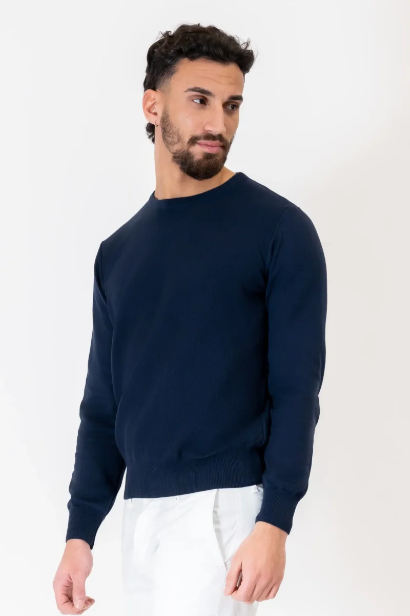 MAGLIA GIROCOLLO COTONE NIDO D'APE - immagine 8