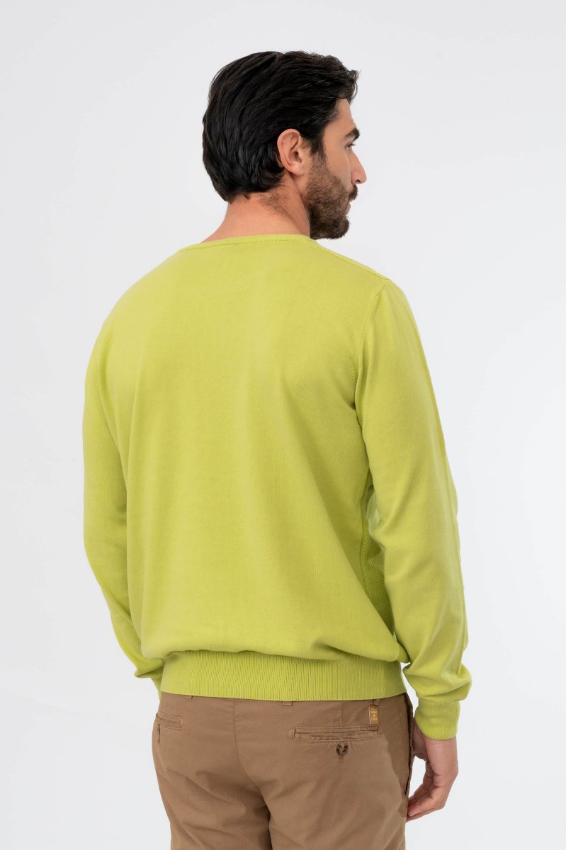 MAGLIA GIROCOLLO COTONE NIDO D'APE - immagine 4