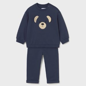 MAYORAL Completo pantalone e felpa neonato baby AZZURRO