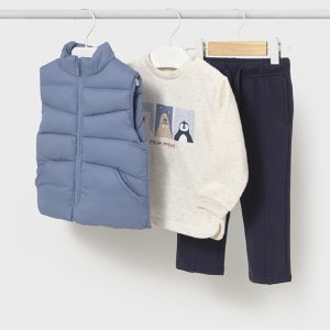 MAYORAL Completo con gilet 3 pezzi neonato baby Iceberg