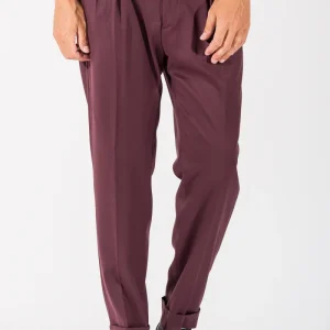 PANTALONE MISTO LANA DOPPIA PENCE CON RISVOLTO