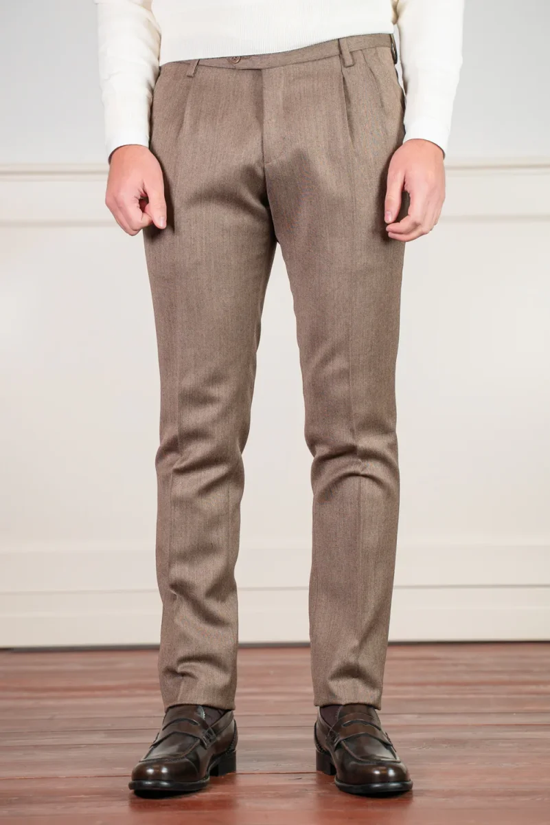 PANTALONE T-A LANA VERGINE CAMPORE DOPPIA PENCE - immagine 2