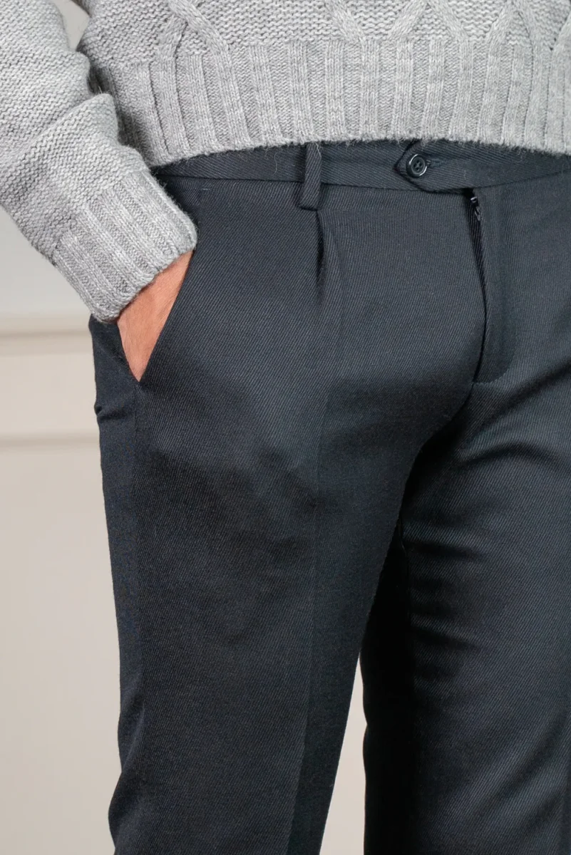 PANTALONE T-A LANA CAMPORE 1 PENCE TRAMA DIAGONALE - immagine 9