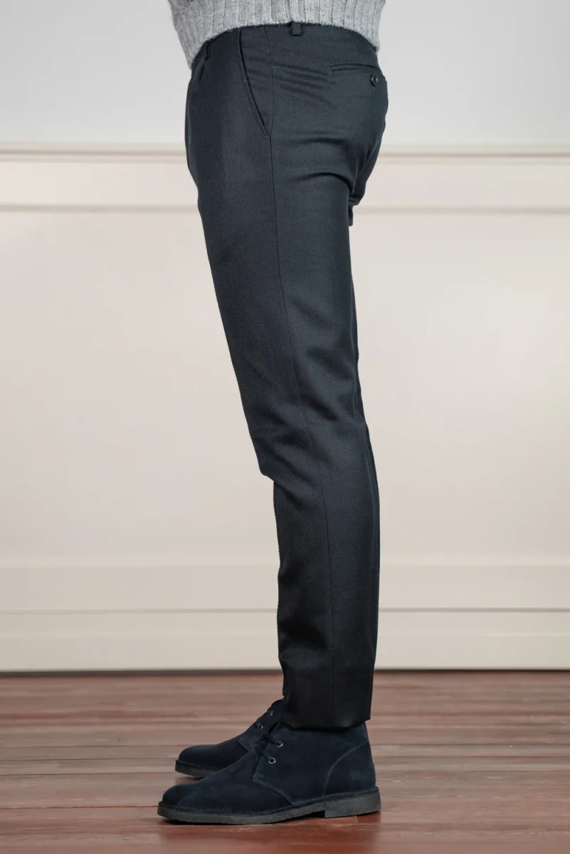 PANTALONE T-A LANA CAMPORE 1 PENCE TRAMA DIAGONALE - immagine 3