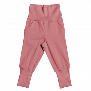 Pantaloni rib felpati rosa Dusty Pink