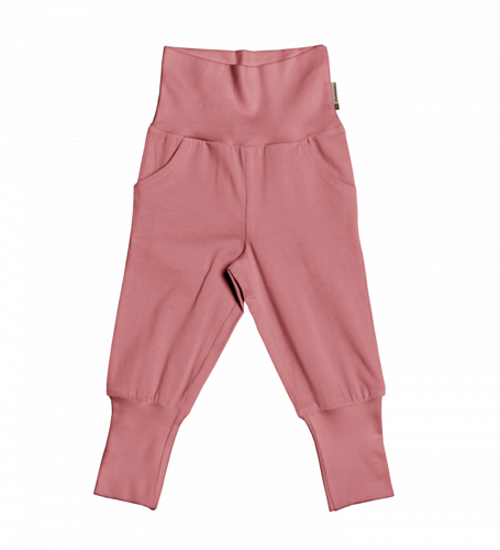 Pantaloni rib felpati rosa Dusty Pink