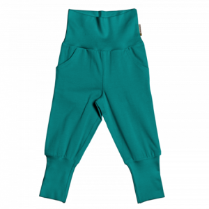 Pantaloni rib felpati turchese Petrolio ***ULTIMA TAGLIA 86/92 CM***