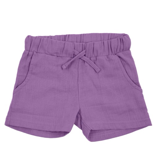 Shorts corti di mussola viola - immagine 2
