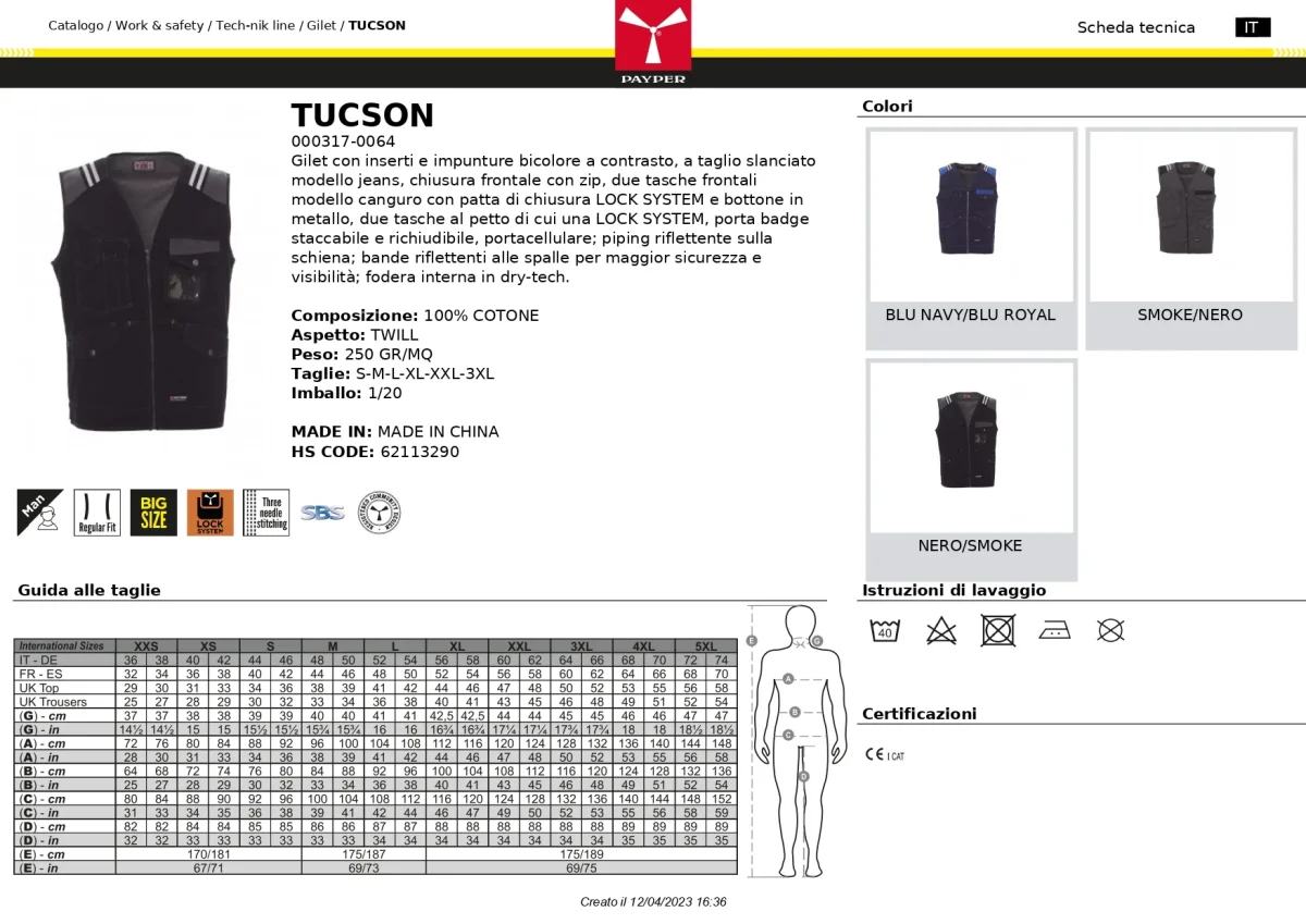GILET DA LAVORO MULTITASCHE PAYPER TUCSON UOMO - immagine 6