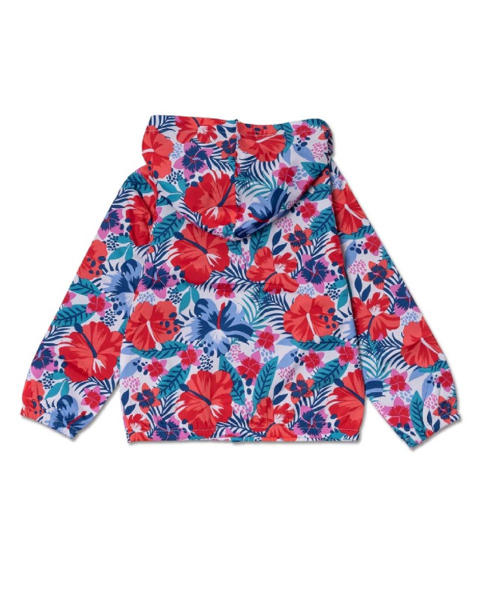 Tuc Tuc giubbotto primaverile con cappuccio, fantsia fiorata, 11349927 rosso - immagine 3