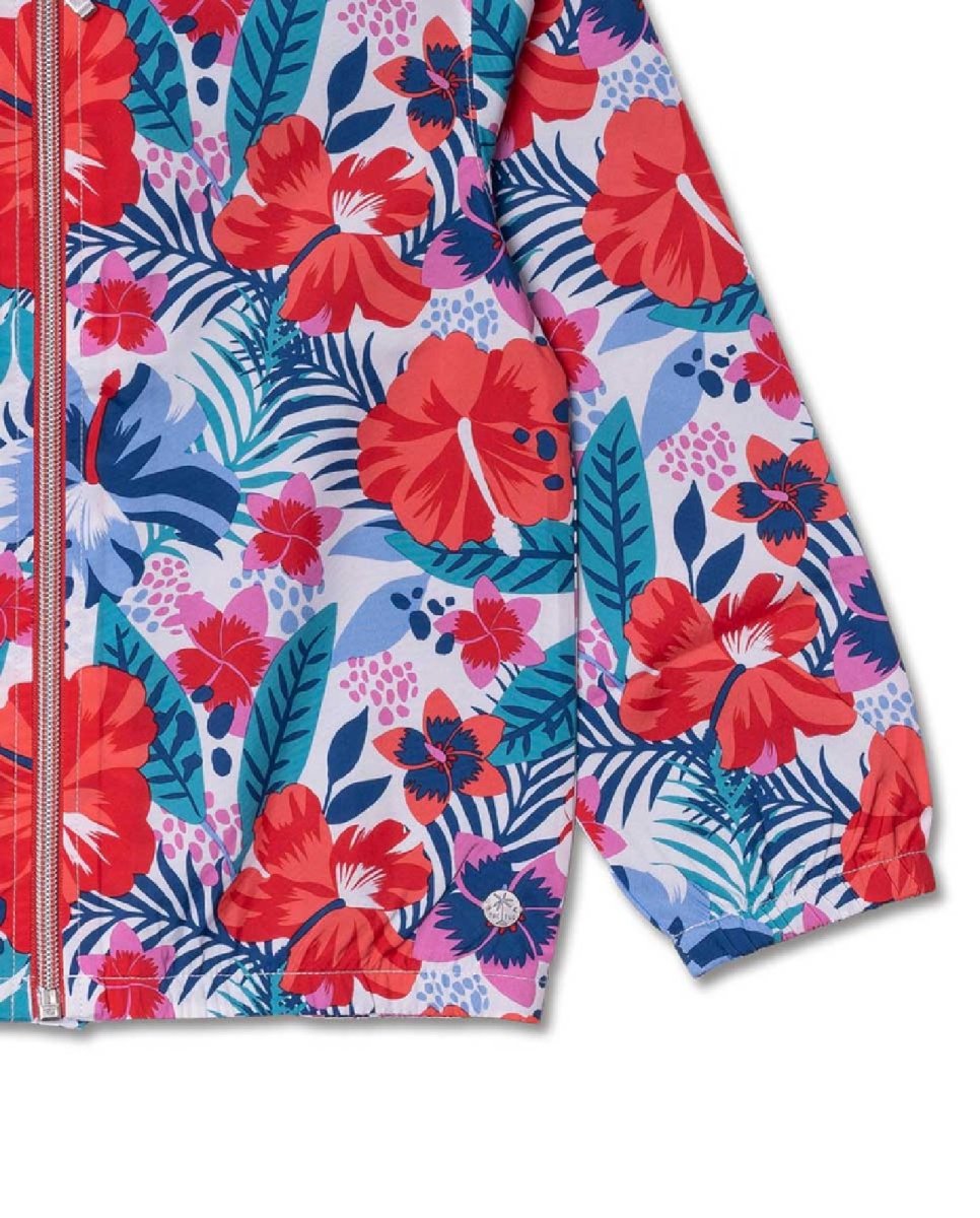 Tuc Tuc giubbotto primaverile con cappuccio, fantsia fiorata, 11349927 rosso - immagine 4