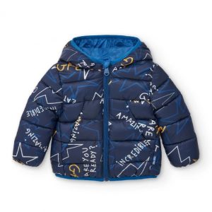 Tuc Tuc Parka tecnico da ragazzo in blu navy con stampa grafica Collezione Amazing BLUE