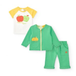 Tuc Tuc Completo in cotone con giacca double con zip per bambino con t-shirt, pantaloni 11388947 Green