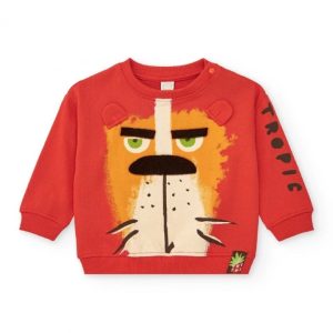 Tuc Tuc Felpa rossa per bambino con leone e orecchie in 3D 11389245 RED