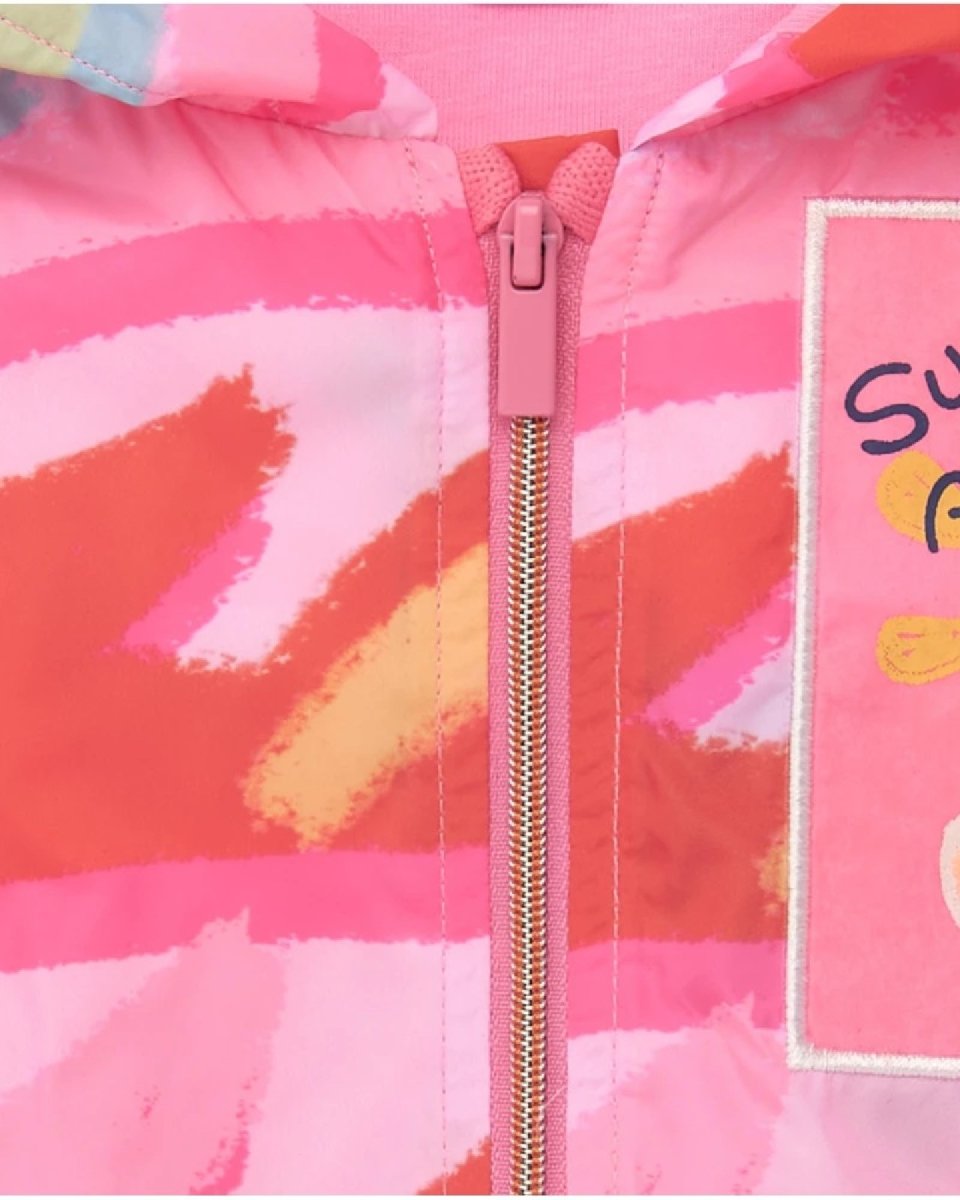 Tuc Tuc Giacca a vento multicolore per bambina con cappuccio e cerniera 11389392 PINK - immagine 3