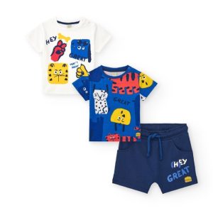 Tuc Tuc Completo per bambino con due t-shirt e pantaloncini blu 11389531 BLUE