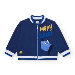 Tuc Tuc Giacca per bambino blu con dettagli bianchi e cerniera frontale 11389549 BLUE