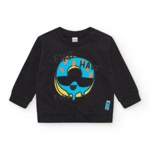 Tuc Tuc maglia manica lunga per bambino con stampa skate 11389749 BLACK
