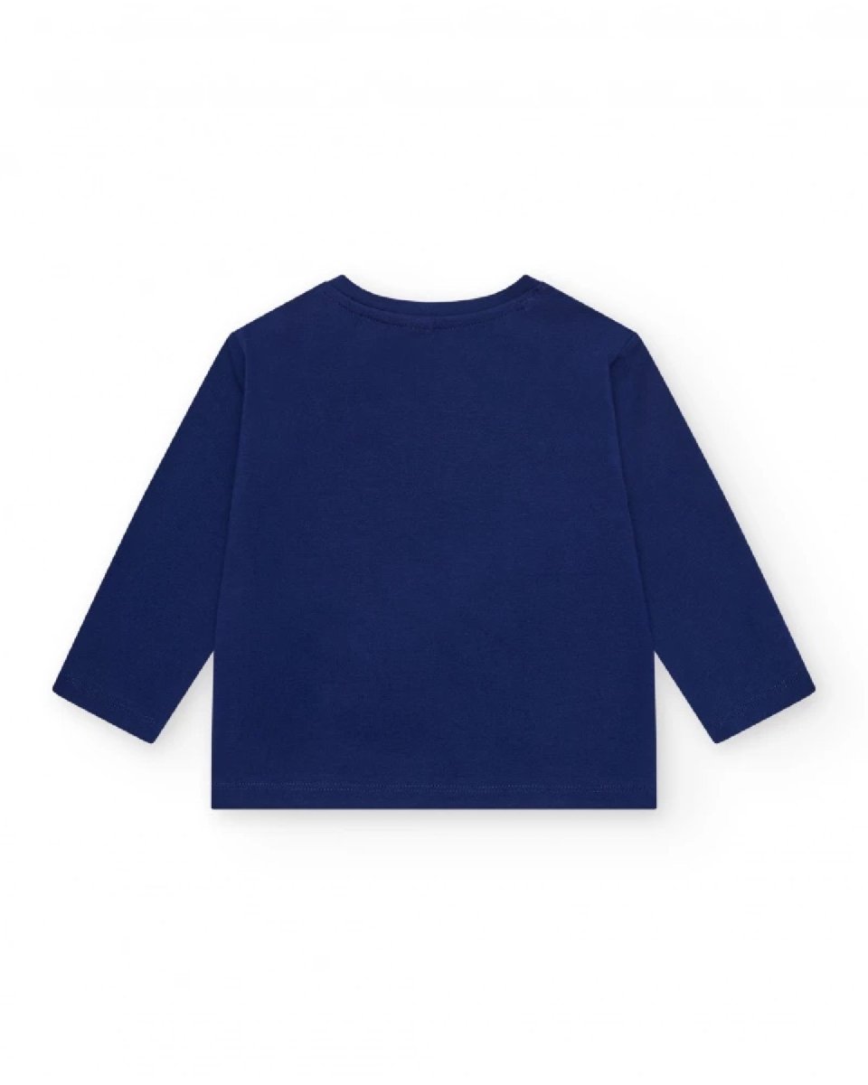 Tuc Tuc maglia manica lunga per bambina blu con stampe e applicazioni 11389892 BLUE - immagine 5