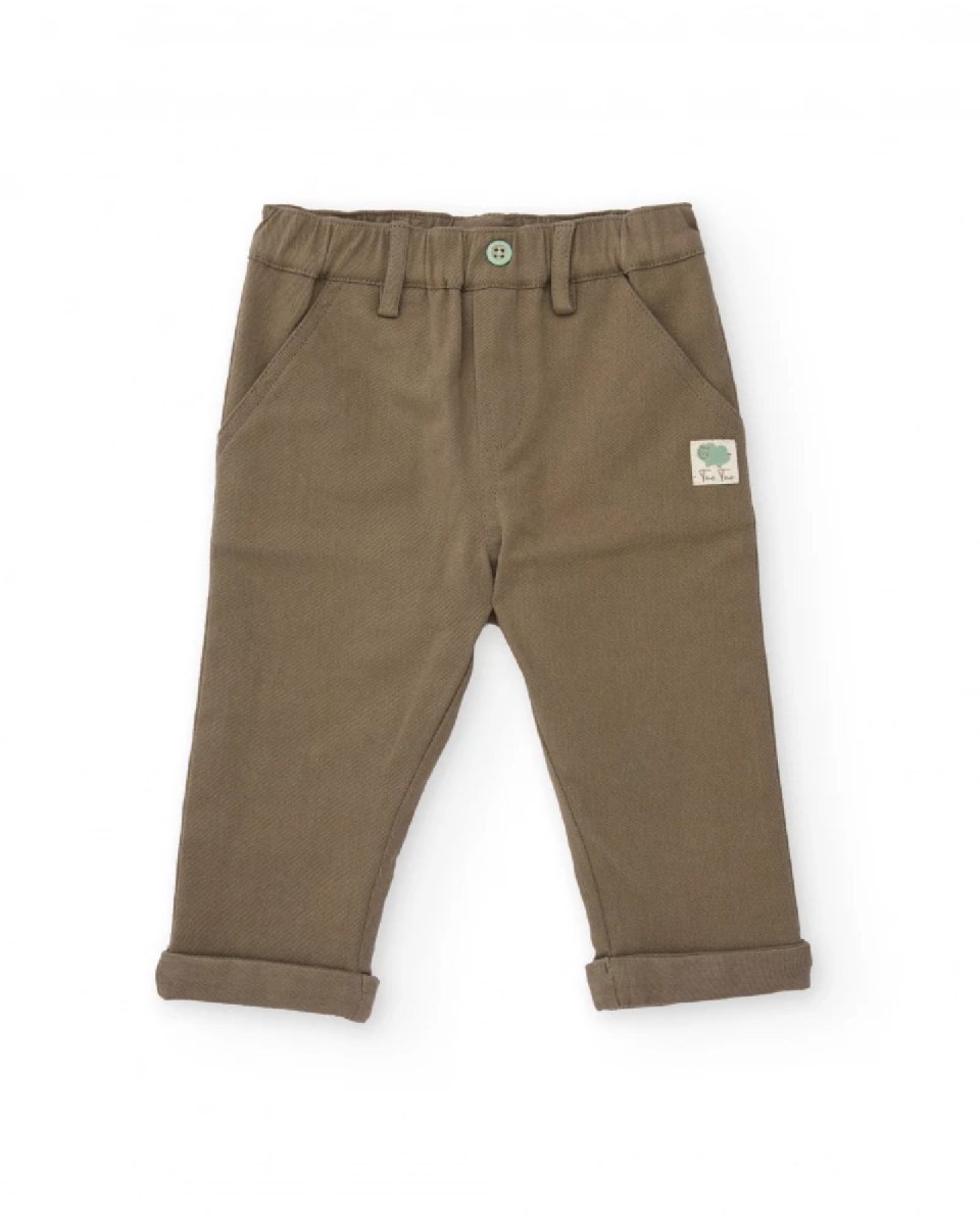 Tuc Tuc Completo di camicia e pantaloni per neonato con stampa di casette e alberi BEIGE - immagine 3