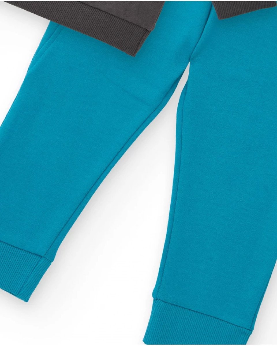 Tuc Tuc Completo felpa e pantalone per bambino in grigio e blu con dettaglio drago DARK GREY - immagine 3