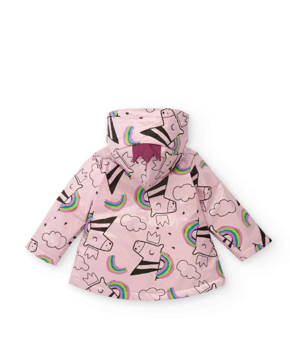 Tuc Tuc Giacca impermeabile con cappuccio per bambina rosa con stampa unicorni 11399377 PINK - immagine 5