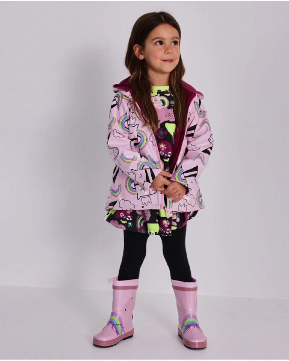 Tuc Tuc Giacca impermeabile con cappuccio per bambina rosa con stampa unicorni 11399377 PINK - immagine 6