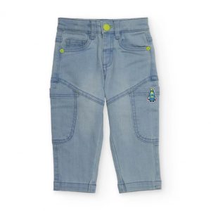 Tuc Tuc Jeans per bambino azzurro con ricamo di razzo dark blue