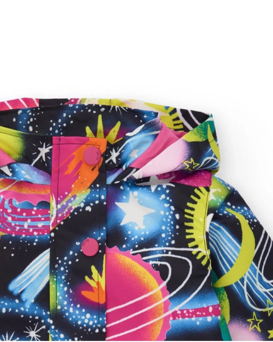 Tuc Tuc Giacca impermeabile per bambina con stampa di pianeti e stelle in colori vivaci dark blue - immagine 6