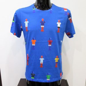 ZEYBRA T-shirt blu elettrico calcio balilla maglia mare uomo