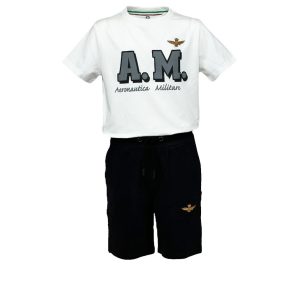 areonauticamilitare completo t-shirt+bermuda ricamata 251TF0004 BLU
