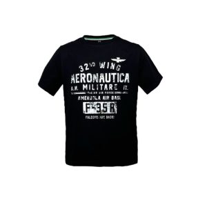 areonauticamilitare t_shirt nera tampata 251TS0022A BLACK