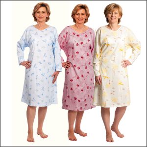 CAMICIA DA NOTTE DONNA CON APERTURA TOTALE DIETRO P4070