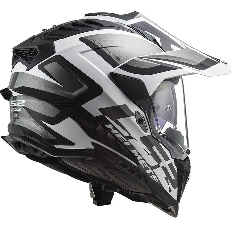 Casco adventure LS2 MX701 EXPLORER ALTER titanio bianco opaco - immagine 5