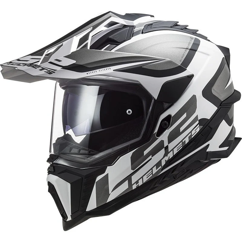 Casco adventure LS2 MX701 EXPLORER ALTER titanio bianco opaco - immagine 2
