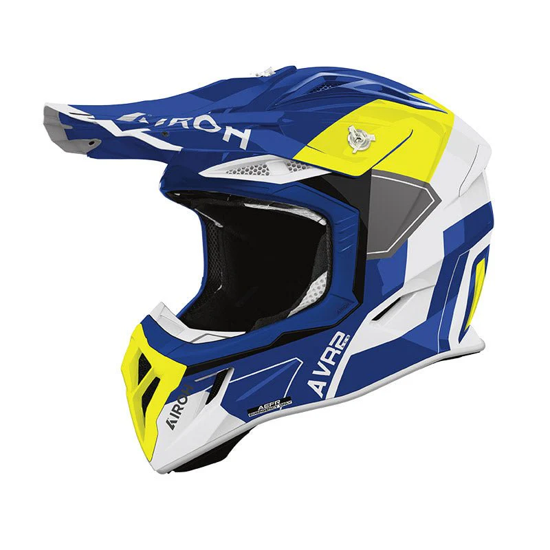 Casco Airoh Aviator Ace 2 Shield Blue/Yellow - immagine 2