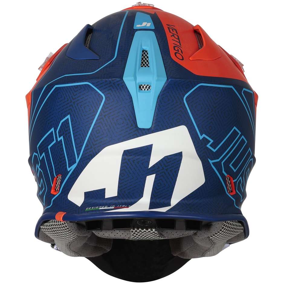 Casco cross enduro Just1 J18 Mips Vertigo arancio blu - immagine 6