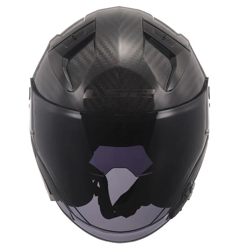Casco jet LS2 Infinity 2 OF603 Carbon lucido + interfono LS2 4x UCS Cardo integrato - immagine 5