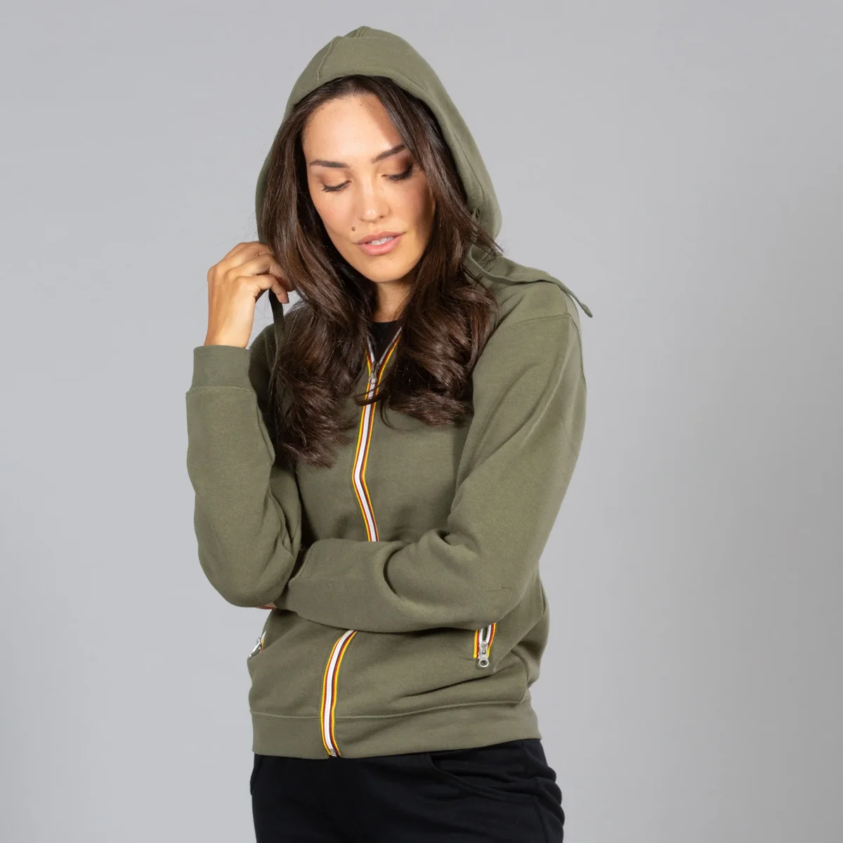 FELPA CON CAPPUCCIO E ZIP JRC LAS VEGAS LADY DONNA - immagine 2