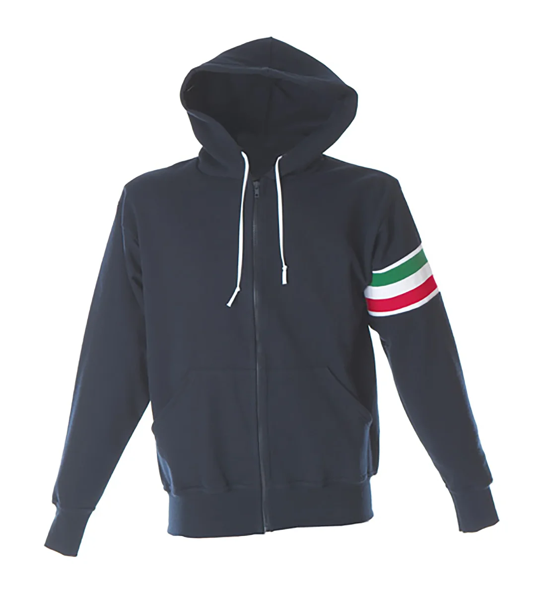 FELPA CON CAPPUCCIO E ZIP MADE IN ITALY JRC VERONA UOMO - immagine 5