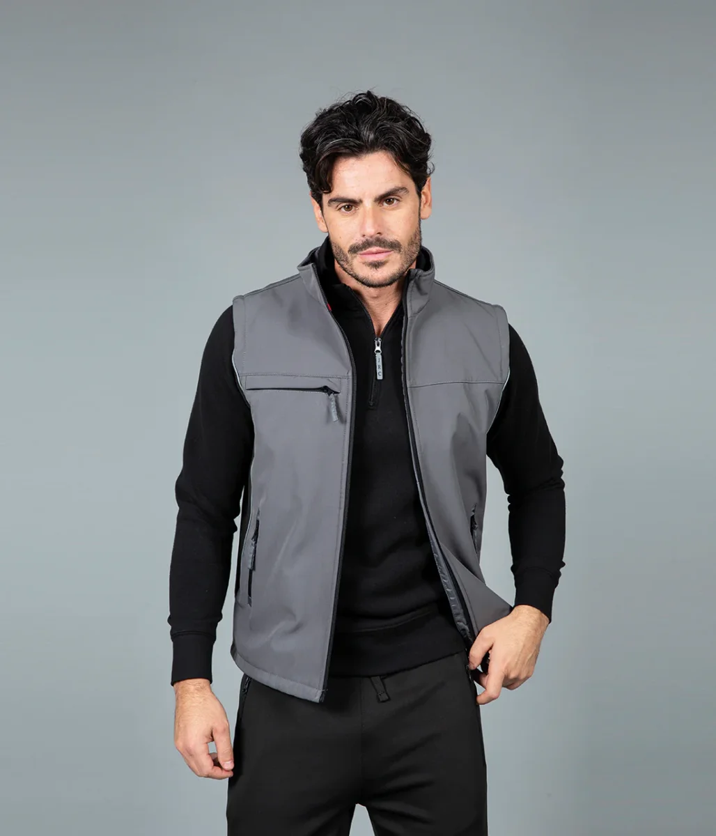 GILET IN SOFTSHELL DA LAVORO IMPERMEABILE JRC EDMONTON UOMO - immagine 2