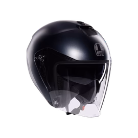 Casco Moto Jet Irides AGV E2206 Davao Black/Grey/Yellow Fluo - immagine 5