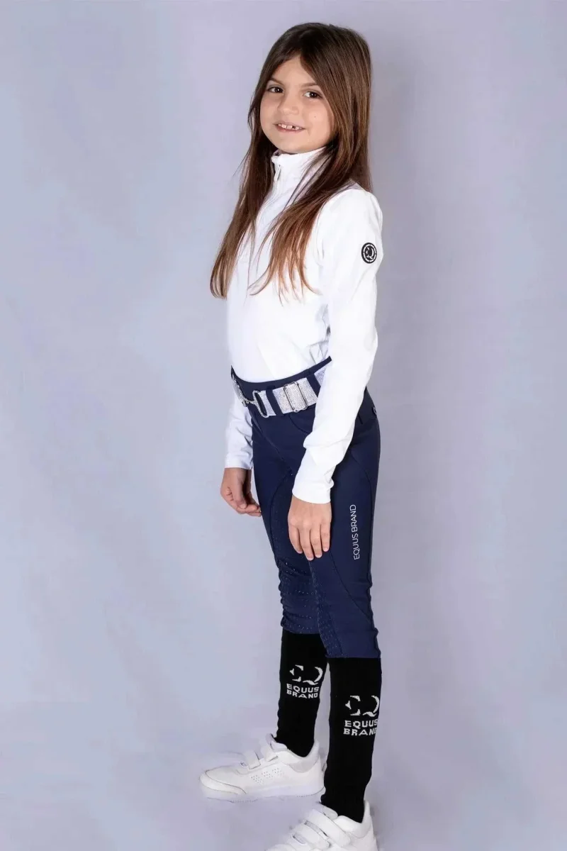 Leggings Equitazione Bambina Orma Blu – Comfort, Vestibilità e Performance - immagine 2