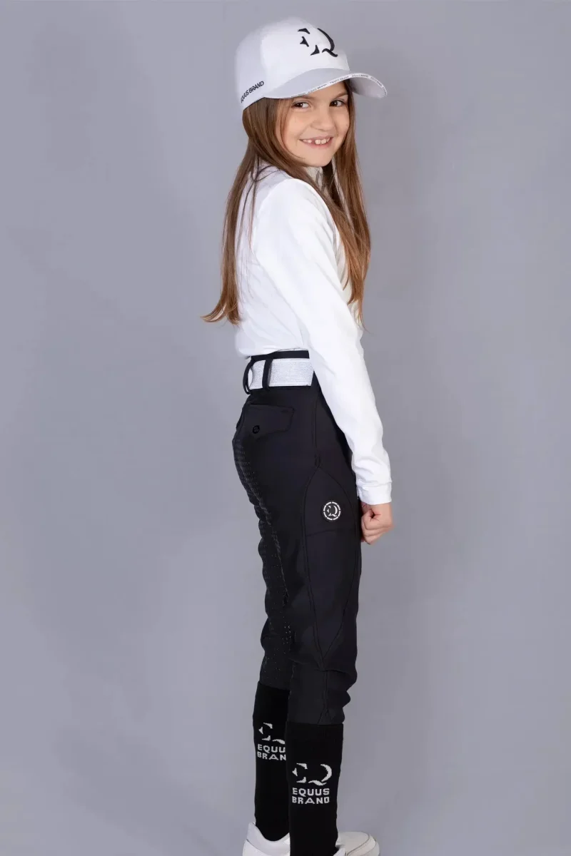 Leggings equitazione bambina “Orma” – Nero - immagine 2