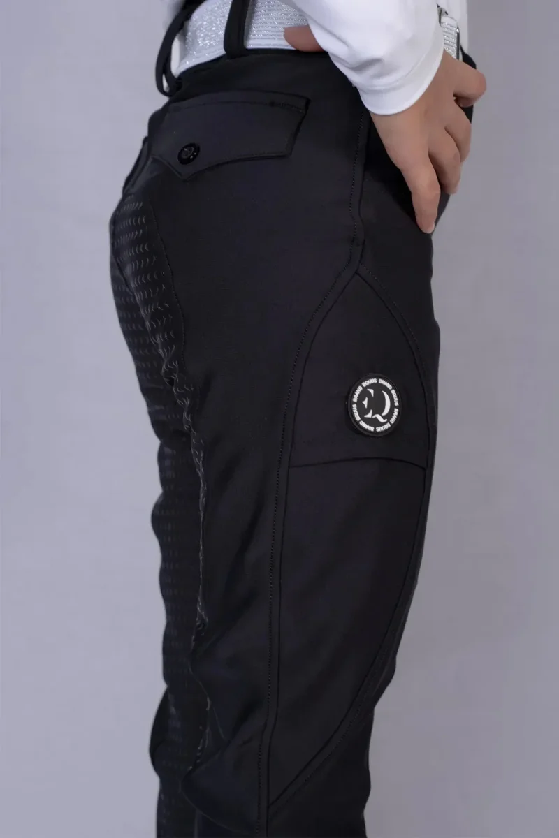 Leggings equitazione bambina “Orma” – Nero - immagine 4