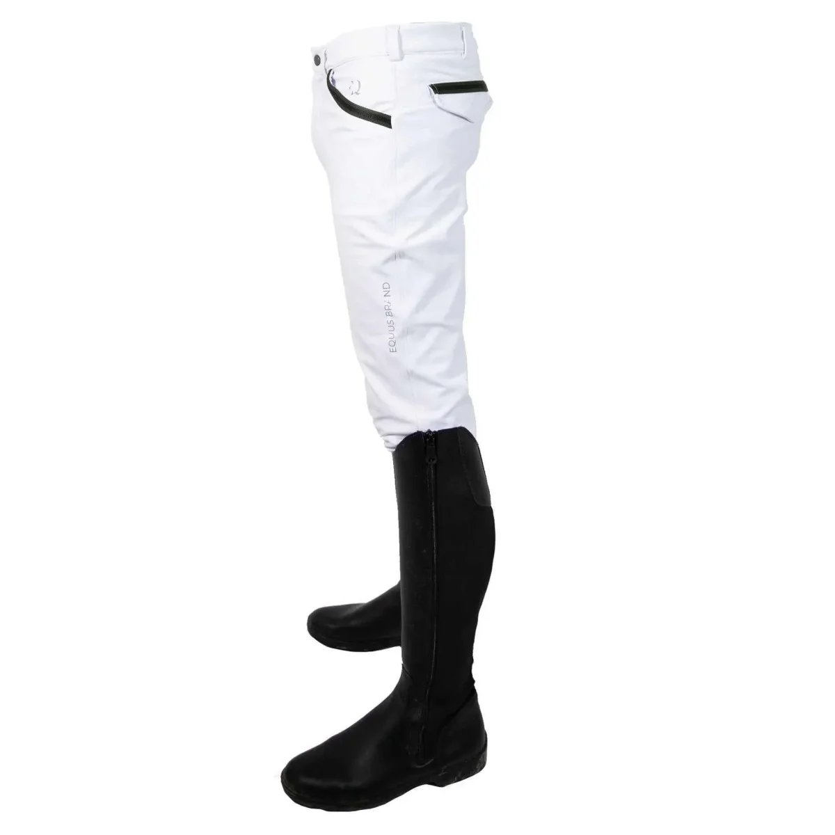 Pantalone Equitazione Bambino Stretch CECE’ Bianco – Vestibilità Perfetta e Grip Ottimale - immagine 3