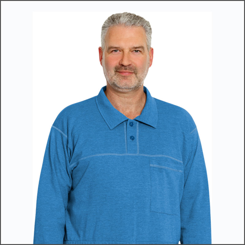 PIGIAMA CON APERTURA A POLO E BOTTONI P4681-017 - immagine 2