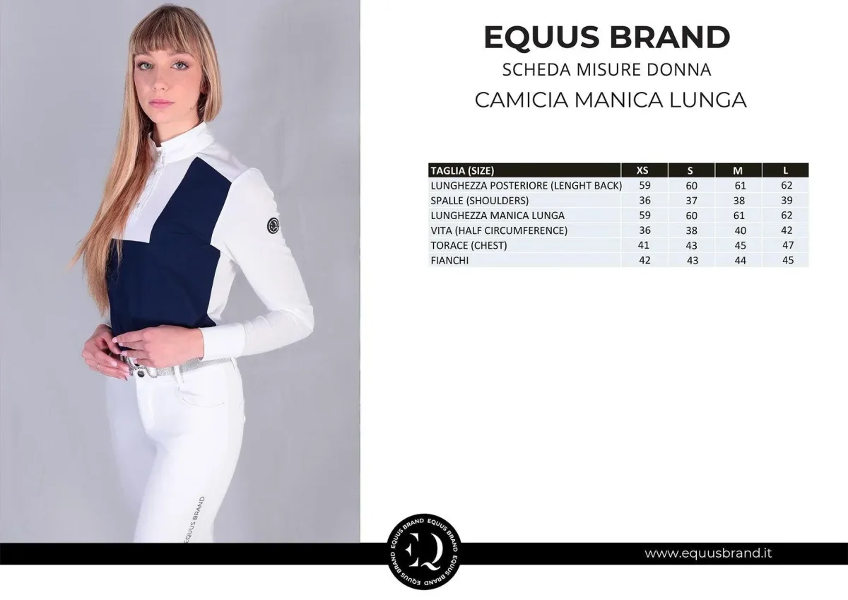 Polo da concorso equitazione donna “Cloe” – Manica lunga - immagine 5